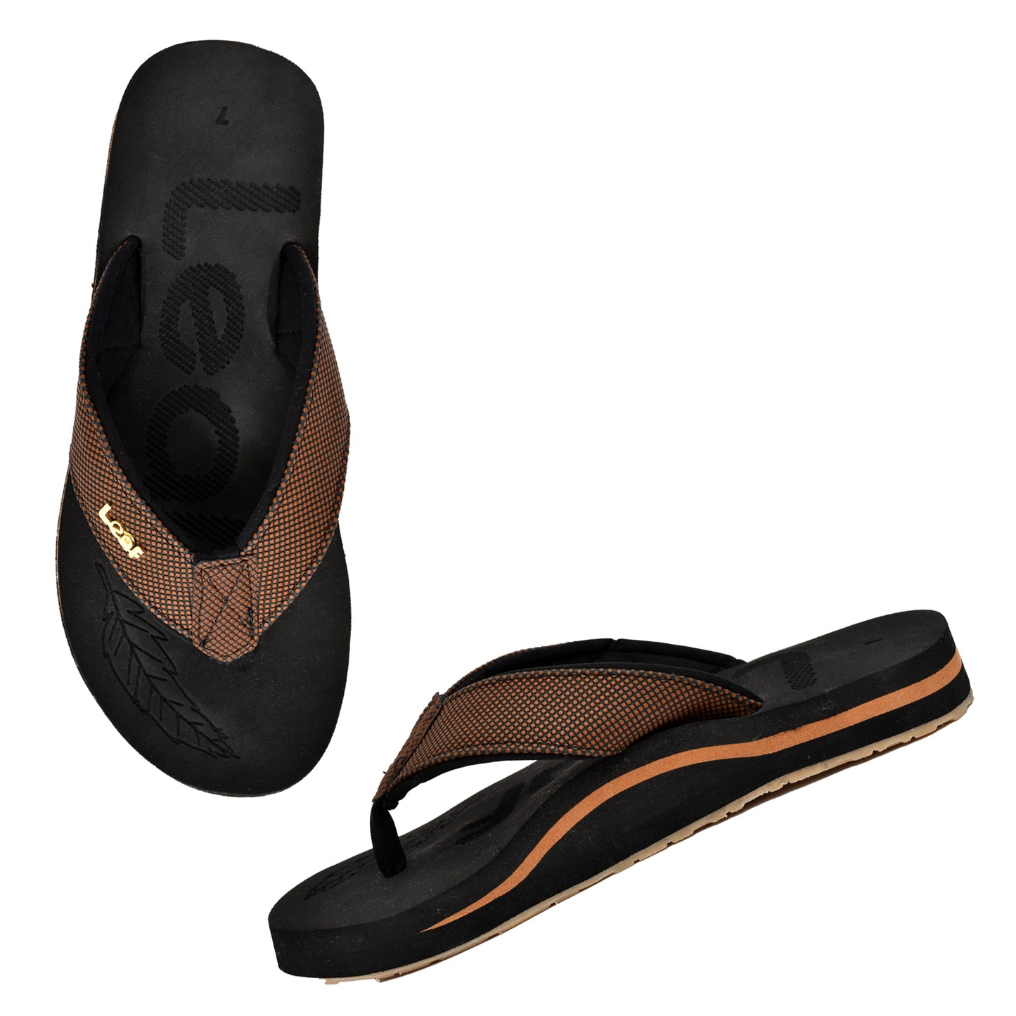 Leaf Flatfeet Body Balance correction Flip Flops. The Archies with 12mm Arch support and 28mm cushion Sable Black