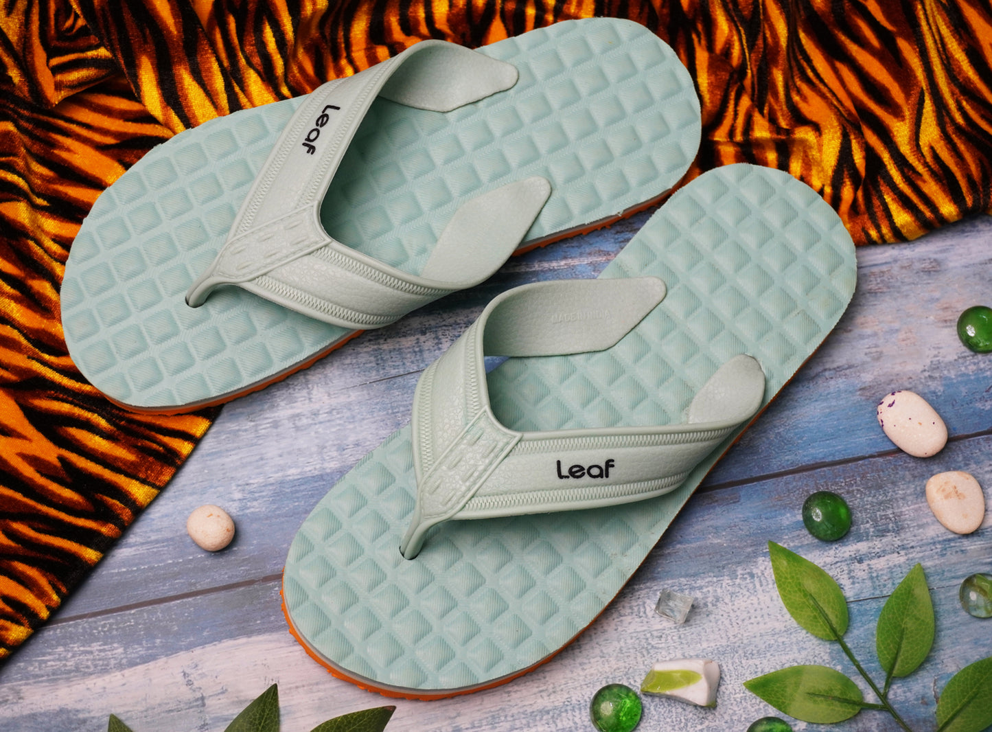 Leaf Orthopaedic slipper Fluorescent Blue.