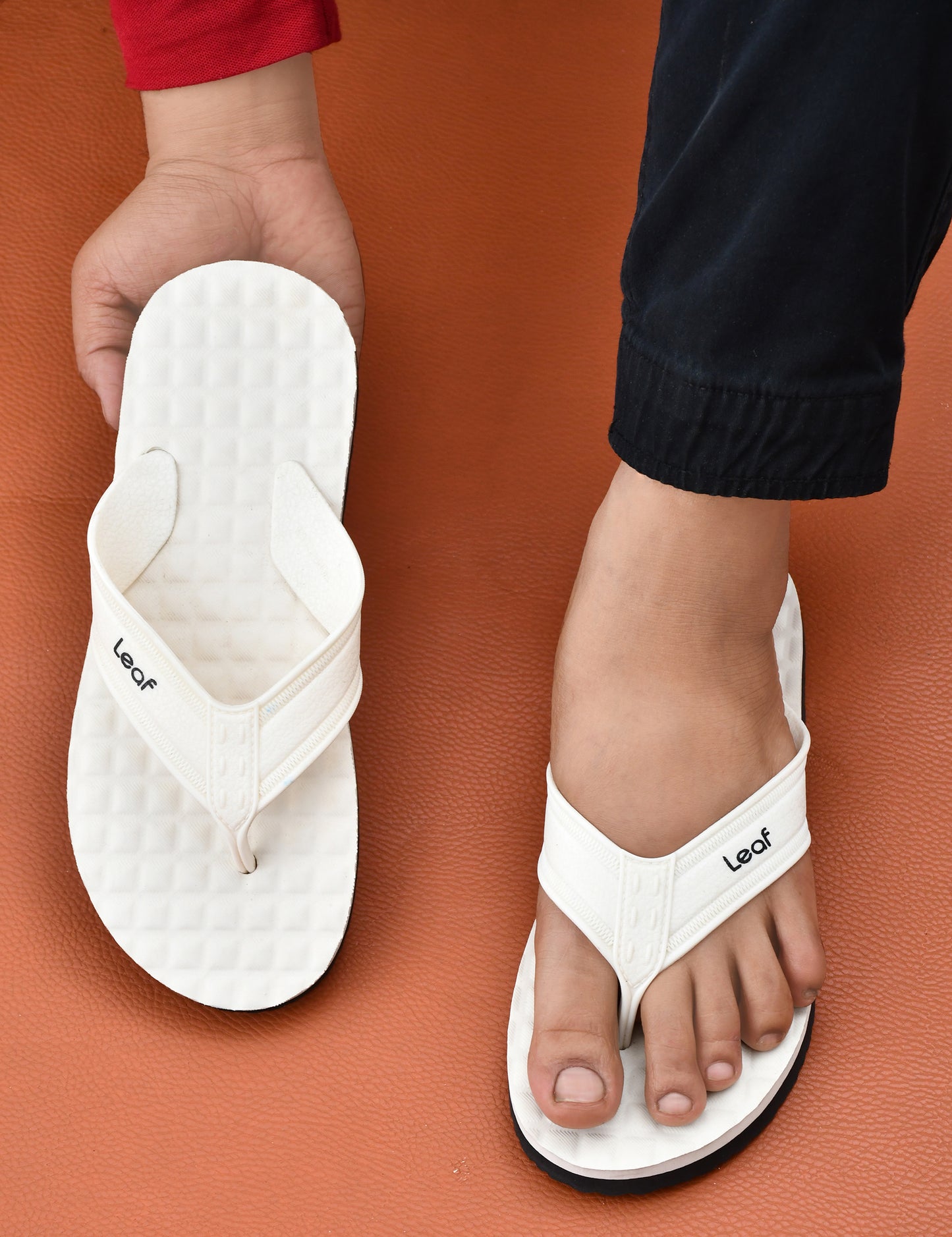 Leaf Orthopaedic slipper Ivory White