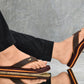 Leaf Flatfeet Body Balance correction Flip Flops. The Archies with 12mm Arch support and 28mm cushion Cinnamon Brown