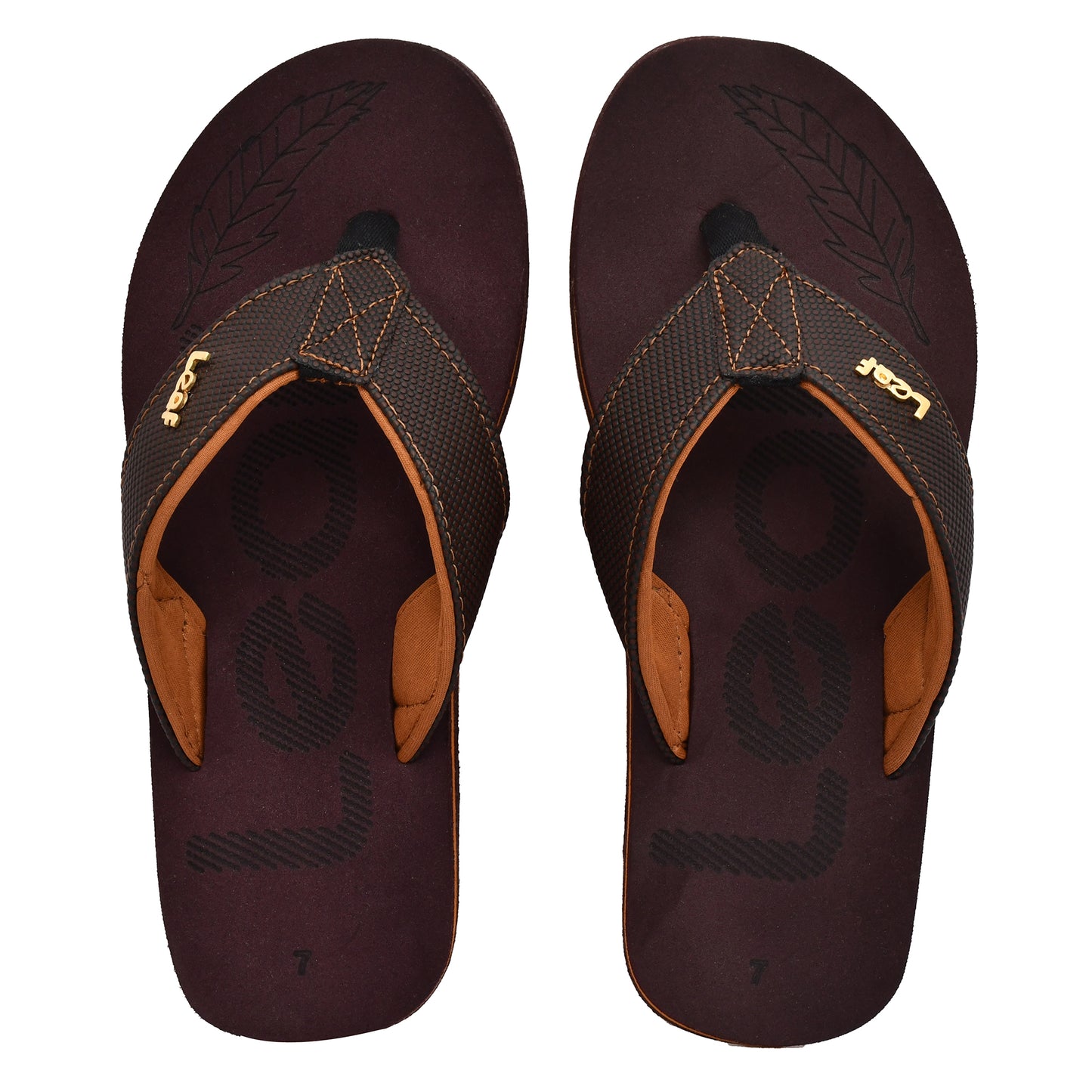 Leaf Flatfeet Body Balance correction Flip Flops. The Archies with 12mm Arch support and 28mm cushion Cinnamon Brown