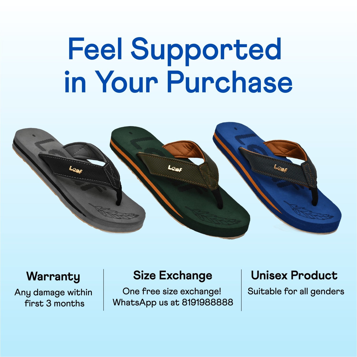 FlatFeet Body Correction Unisex Slippers LEAF FOOTWEAR