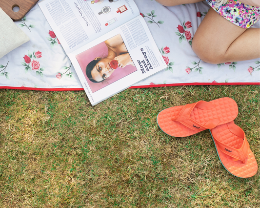 Leaf Orthopaedic slipper coral Red